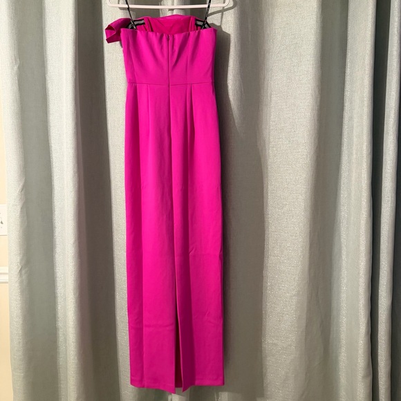 $575 Black Halo Women's Divina Gown Maxi Dress Pink Strapless 2 - Picture 9 of 14